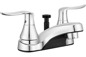 Dura Faucet DF-PL720LH-CP RV Bathroom Faucet with Winged Levers and Shower Hose Diverter (Chrome)