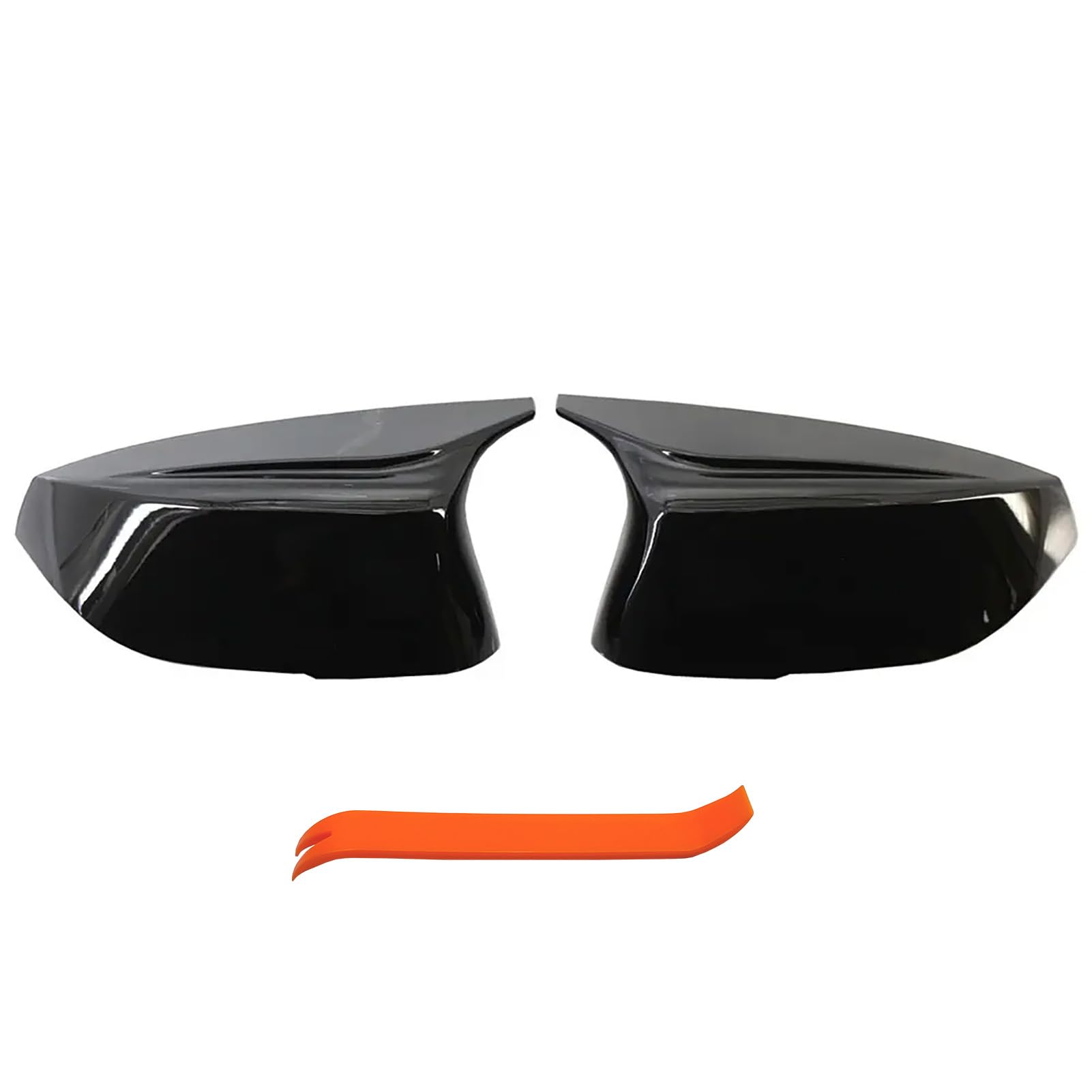 Photo 1 of LAUBDGIE Horn Style Glossy Black Door Mirror Cover Cap Compatible with 2014-2020 Infiniti Q50 Q60 Q70 QX30