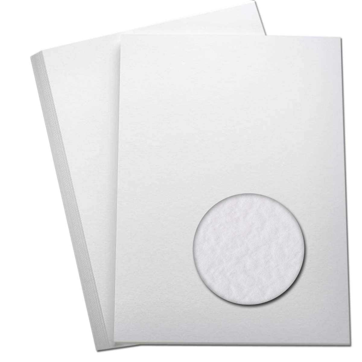 50 x A4 Hammered Card 250gsm Excellent for Cards, Scrapbook,Wedding Stationery by arkCRAFT (White)