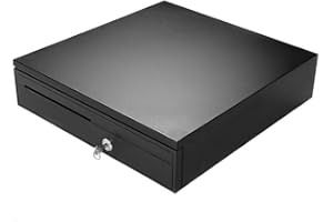 axGear POS Cash Drawer 16" Removable Coin Tray Compatible with Receipt Printer RJ11 / RJ12 Connection Canadian & US Bill w/ 5