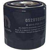 Mopar Engine Oil Filter (05281090AB) | OEM Car &amp; Truck Replacement Part, Maintains Engine Performance, Easy Installation, Compatible with Jeep, Ram, Chrysler, Dodge