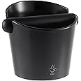 VEVOK CHEF Espresso Knock Box Coffee Knock Box Espresso Bucket Knock Coffee Ground Dump Bin with Removable Knock Bar Trash Can Non-Slip Base