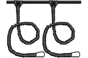 2 Pack Black Kayak Paddle Leash,Kayak Paddle Lanyard Stretchable Coiled Lanyard,Paddle Board Leash,Fishing Accessories Lanyar