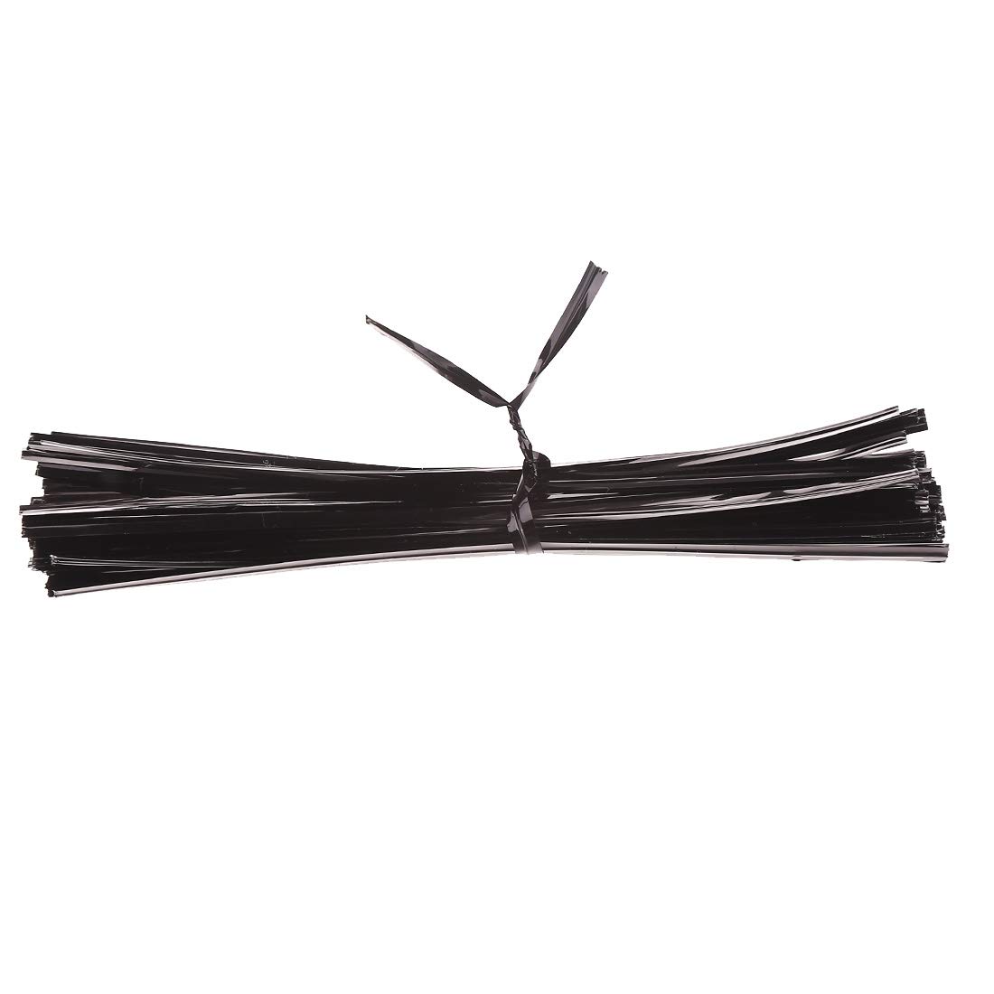 1000 Pcs Black Foil Twist Ties - Metallic Twist Ties 5 inch
