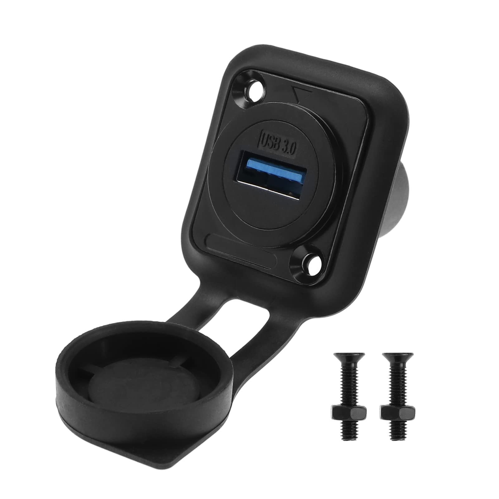 Create idea USB 3.0 Panel Mount Connector Socket USB 3.0 Female to Female Coupler Adapter Converter In-line D-type Pass Through Module Adapter 5Gbps