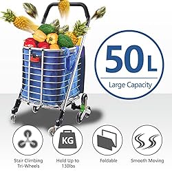 Upgraded Folding Shopping Carts for Groceries