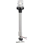 Young Marine 25 inch 3-NM Navigation Anchor Lights All Round 360&deg; White LED with Stainless Steel Bracket, 12-24V