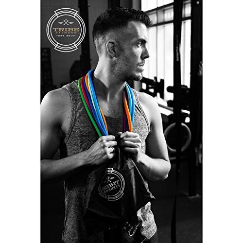 TRIBE PREMIUM Resistance Bands Set for Exercise, Workout Bands for Men