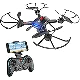 Holy Stone F181W Wifi FPV Drone with 720P Wide-Angle HD Camera Live Video RC Quadcopter with Altitude Hold, Gravity Sensor Function, RTF and Easy to Fly for Beginner, Compatible with VR Headset