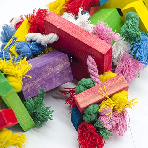 Deloky Bird Block Knots Tearing Toy 19.7 inch Multicolored Natural