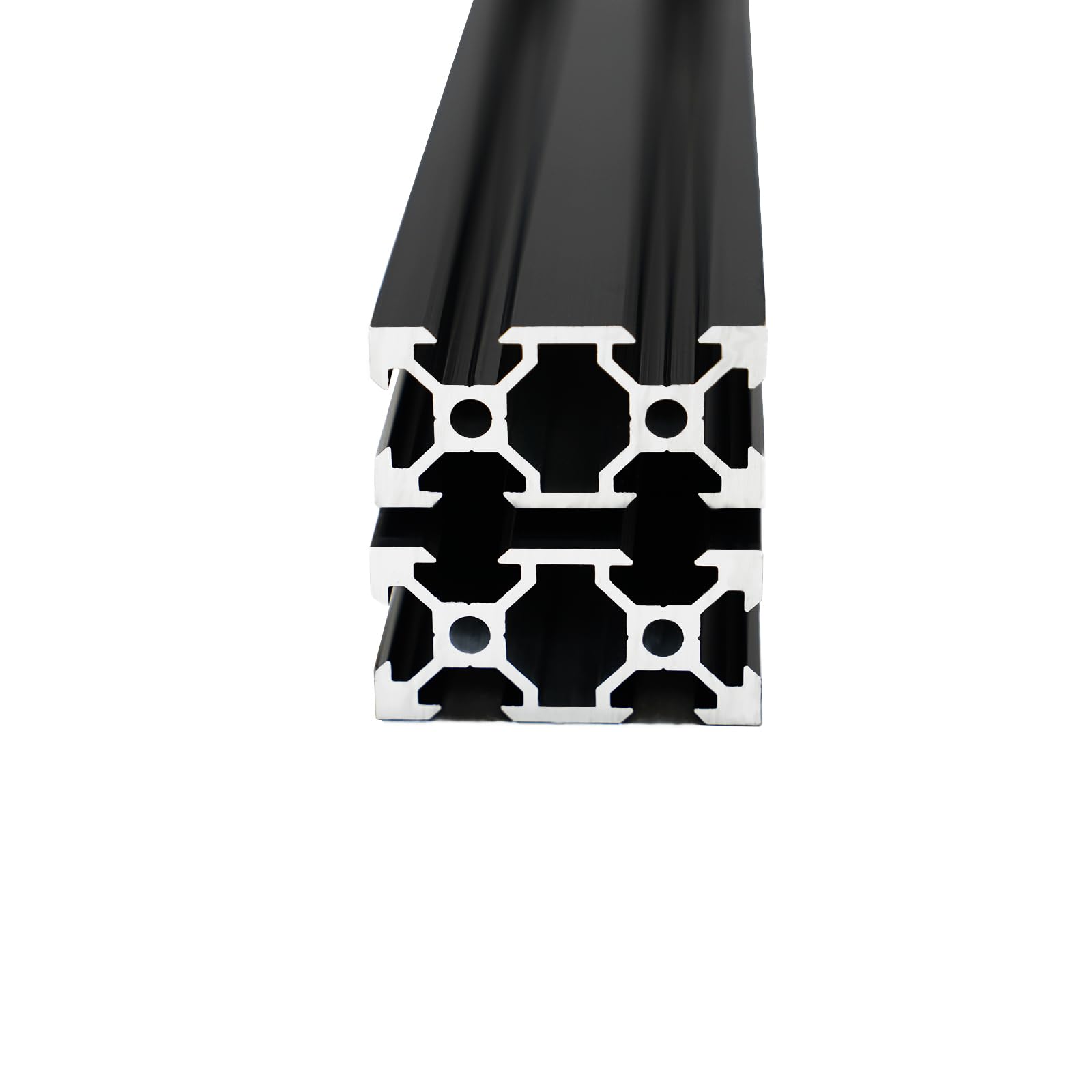 Iverntech 2pcs 700mm 2040 V Type European Standard Anodized Black Aluminum Profile Extrusion Linear Rail for 3D Printer and CNC DIY Laser Engraving Machine