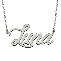 HUAN XUN Custom Made Women Name Necklace Stainless