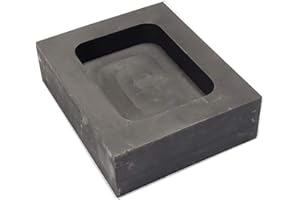 LLF Gold Silver Graphite Ingot Mold Mould Crucible for Melting Casting Refining (70x57x20MM(300g Gold / 150g Silver))