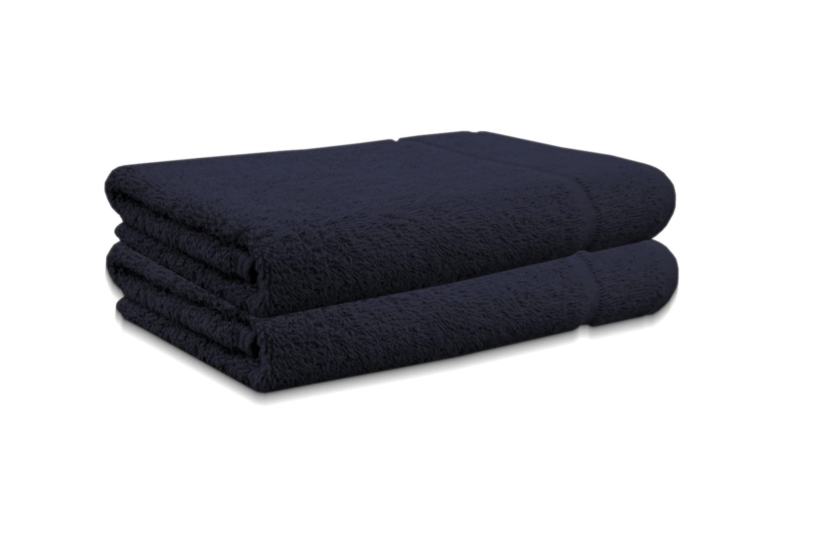 A & B TRADERS Quick Dry Premium Hand Towels - 100% Combed Ring Spun Cotton Large Size 50 x 85cm Soft Absorbent (Black, 2)