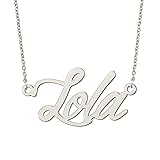 BYBWBL Lola Name Pendant Necklace Silver Color