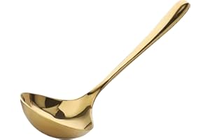 Soup Ladle, Stainless Steel Skimmer Spoon, Long Handle Design, Durable Stainless Steel Construction, Soup Spoon for Cooking, 