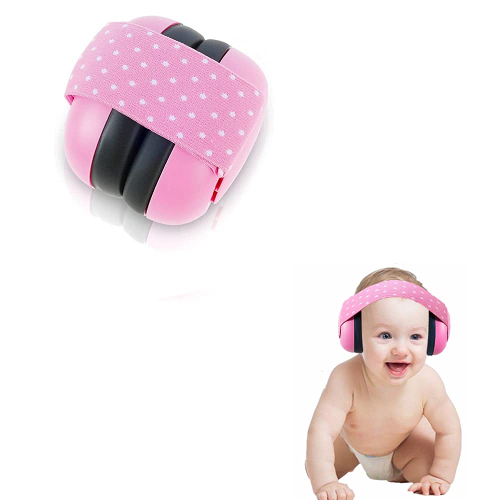 Infant Ear Defenders, Newborn Sound Cancelling Headphones, Adjustable Hearing Protection Safety Earmuffs, Baby Folding Noise Reduction Ear Protectors For 0-3 Kids Children Sleeping Airplane (Blue)