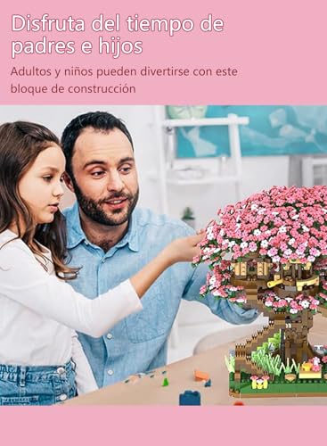Bloques de Construcción de Flor de Cerezo 2008 Piezas, Juego de Bloques de Bonsái, Mini Bloques de Árbol Artificial Decoración Hogar y Oficina, Idea Regalo para Mujere y Hombre, Juguete para 8+ Años