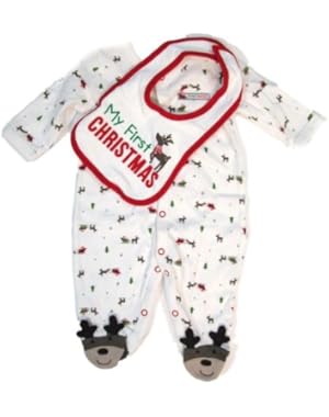 My First Christmas Sleeper Set Bib