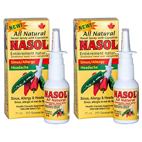 Nasol Natural Nasal Sinus Spray 1oz/30 ml [2 Pack] | Relief from Sinus ...