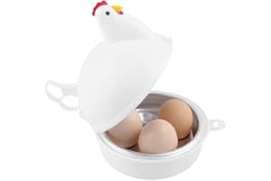 Egg Cooker, Chicken Shaped Microwave Eggs Boiler, Microwave Eggs Poacher, Cooker Boiler Steamer Gadgets for Hard Boiled Eggs,