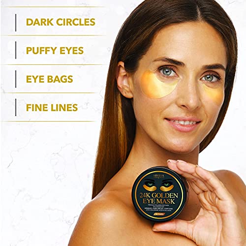 24K Under Eye Mask Patches for Puffy Eyes, Dark Circles, Eye Bags