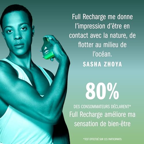 - Eau de Parfum unisexe Vibes Full Recharge, parfum longue tenue - Feuille de Cèdre et Sauge Sclarée - 100 ml