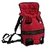 Pettom Dog Front Backpack Carrier for Small Pet Outdoor Walking Hiking Travel (M, Pink)