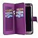 Abacus24-7 Galaxy S7 Edge Case [Mirror Wallet] with Flip Cover, Purple