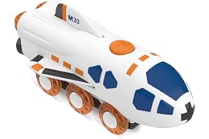 Hape Space Rocket Locomotive Toy – Wooden Train Game – Toy for Children Aged 3 and Above – Locomotive for Wooden Train Circui
