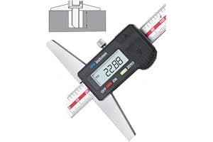GLTL General Tools Depth Gauge Vernier Caliper,0-6"/150mm,0-8"/200mm,0-12"/300mm (Digital 0-150mm)