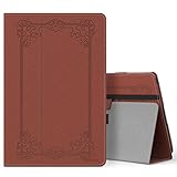 MoKo Ellipsis 10 HD Case 2017 Release - Slim Folding Stand Cover with Auto Sleep / Wake Function for 10-Inch Verizon Ellipsis 10 HD (QTAXIA1) Tablet, Vintage Style