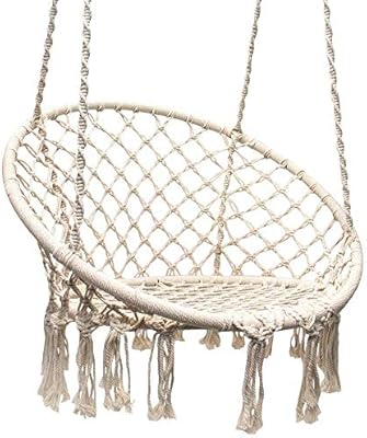 Amazon Com Cotton Rope Hammock Morocco Round Macrame Net