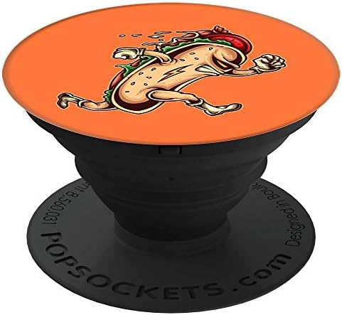 No Mames Guey Cool &amp; Unique Hotdog Cartoon Tattoo Art on Black for Wireless Phone PS02332 PopSockets Stand for Smartphones and Tablets