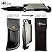 Best Tactical Survival Knife 5-in-1 Tactical Pocket Folding Knife with LED Light, Seatbelt Cutter, Glass Breaker & Magnesium Fire Starter With Prime Quality Leather Cover