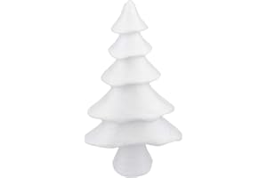Happyyami White Foam Christmas Tree Cone Polystyrene Craft Balls Styrofoam Cones for DIY Craft Arts Christmas Holiday Decoration Ornaments 40cm