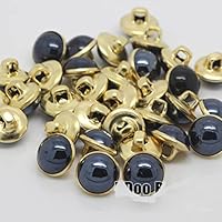 SHHOMELL 80PCS 10Mm Buttons Round Eyeball Sewing Decorative Buttons Copper Shank Noses for Dolls and Toys Sewing Buttons for Clothing Navy Blue