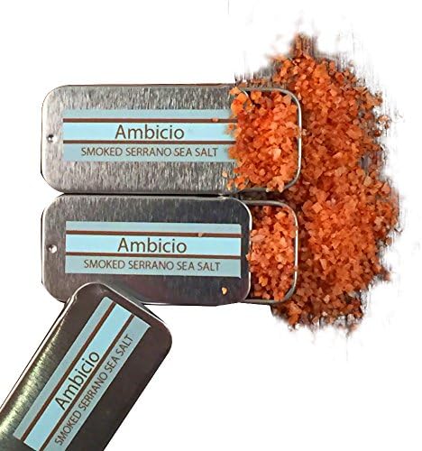 Ambicio Gourmet Sea Salt Gift Samplers: Smoked Serrano Salt (3 pinch tins)