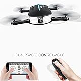 BTG JJRC H37 Mini Baby Elfie Foldable FPV WiFi RC Quadcopter Selfie Pocket Drone with 720P HD Camera - Gravity Sensor Control, APP Control, Altitude Hold, Stable Hovering, 3D Flips and Rolls ...