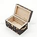 Odoria 1:12 Miniature Vintage Treasure Chest Wooden Case with Leather Cover Dollhouse Decoration Accessories