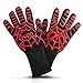Extreme Heat Resistant Gloves, 932°F BBQ Accessories Fireproof Oven Mitts Cut Resistant for Grilling, Welding, Cutting, Baking