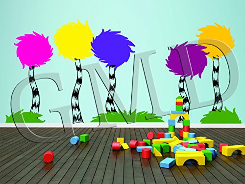 GMDdecals Dr Seuss Truffula Trees Assorted Set Vinyl Wall Decal Children Bedroom Nurser.