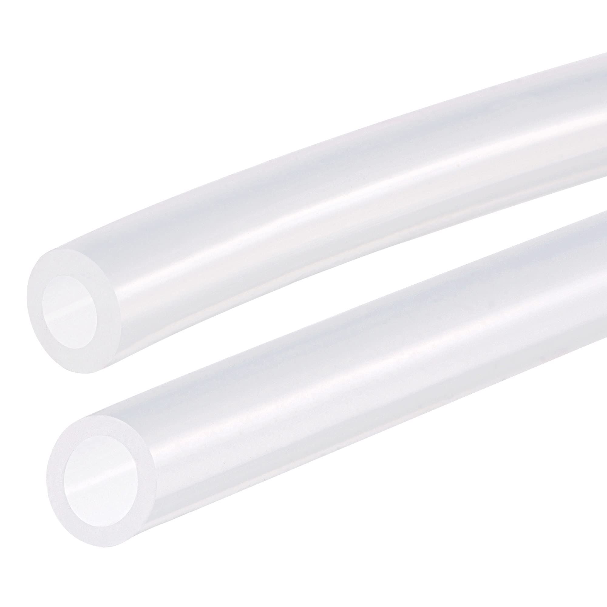 sourcing map Transparent Silicone Tubing Hose Kit 1/4" OD and 9/32" OD 3.3ft Flexible for Water Hose Air Tube
