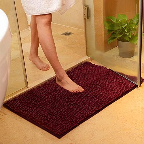 Luxury Microfiber Chenille Bath Rugs Floor Mat (20 in x 30 in), Ultra Soft Washable Bathroom Dry Fast Water Absorbent Bedroom Area Shaggy Rugs, Perfect Plush Carpet Mats for Tub, Shower, Kitchen