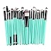 20 Pieces Makeup Brush Set, Staron Makeup Brushes Kit Cosmetics Foundation Wood Handle Premium Make Up Brushes Toiletry Kit Blending Blush Eyeshadow Eyeliner Face Powder Makeup Brush Set (Black)