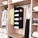 MAX Houser 5-Shelf Hanging Closet Organizer,Space Saver, Cloth Hanging Shelves with 4 Side Pockets,Foldable, Black