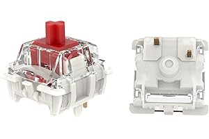 GUYEKS Gateron G Pro 3.0 Pre-Lubed Keyboard Switches,3-Pin 45gf Linear Red Switches Pin-Enhanced Switches(36PCS,Red,3-Pin)