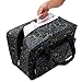 Sewing Machine Carrying Case Tote Bag，Padded Storage Cover Carrying Case with Pockets and Handles ，Canvas (Black)