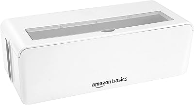 Caja organizadora de cables para ocultar y organizar cables, tamaño grande, Blanco