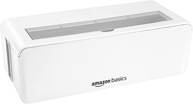 Caja organizadora de cables para ocultar y organizar cables, tamaño grande, Blanco